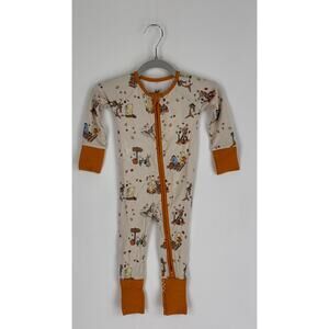 Tiny Threads Winnie The Pooh Fall Bamboo Zipper Pajamas Baby Size 6-12 Month New